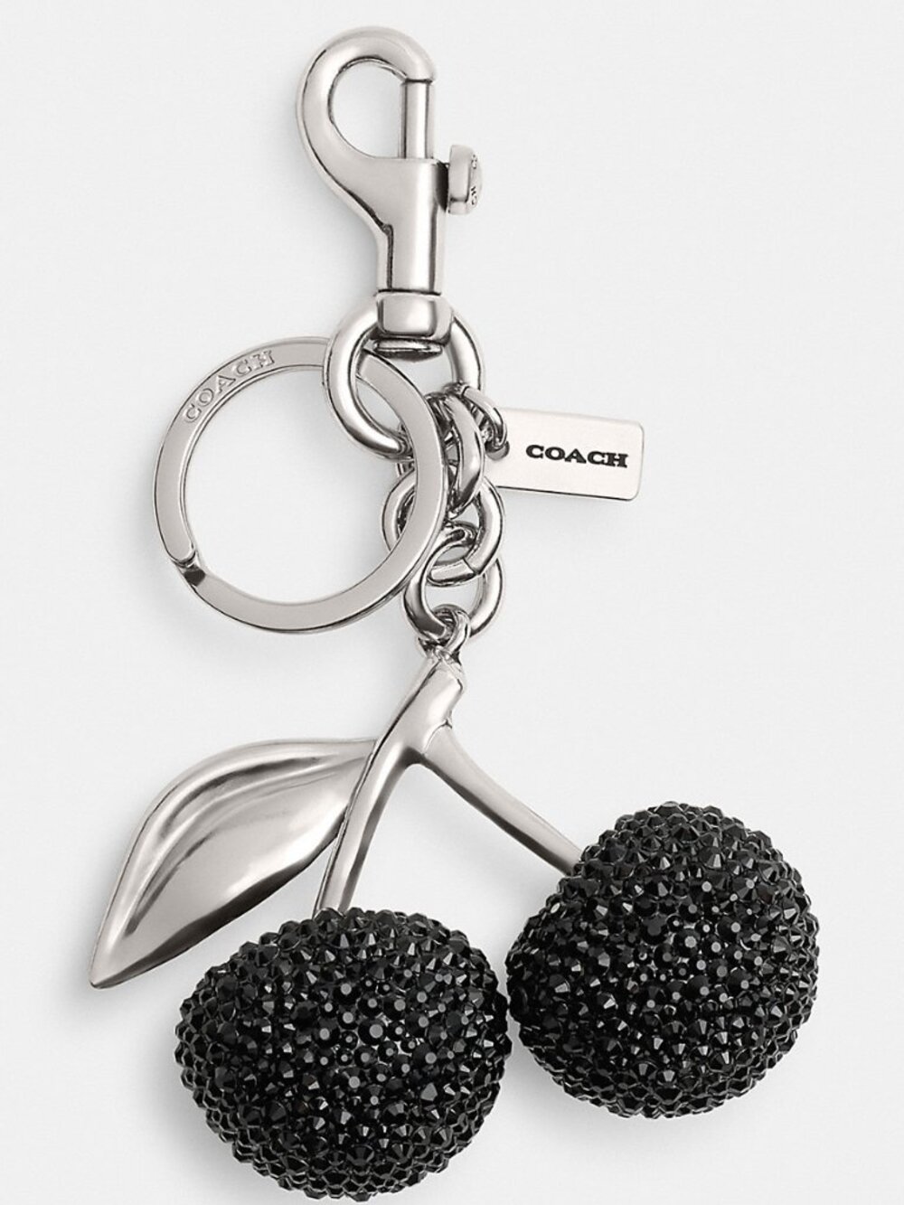 Coach Black Crystal Cherry Bag Charm CCD32 - Purchase includes charm dust bag -